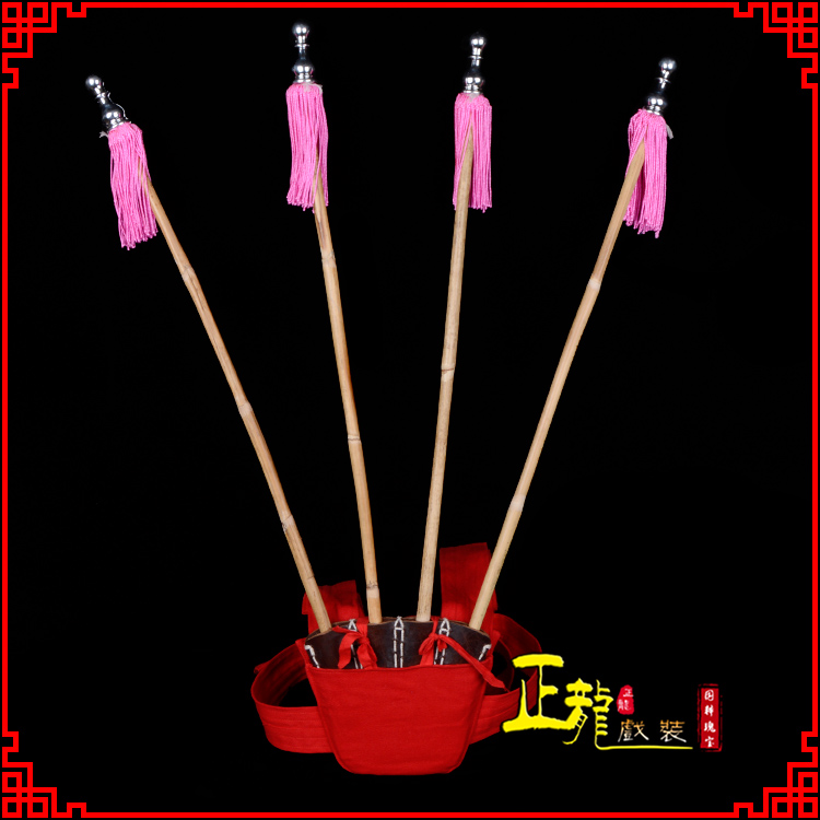 饶平戏装戏曲用品靠旗男女大靠 靠板 正宗牛皮旗杆旗架