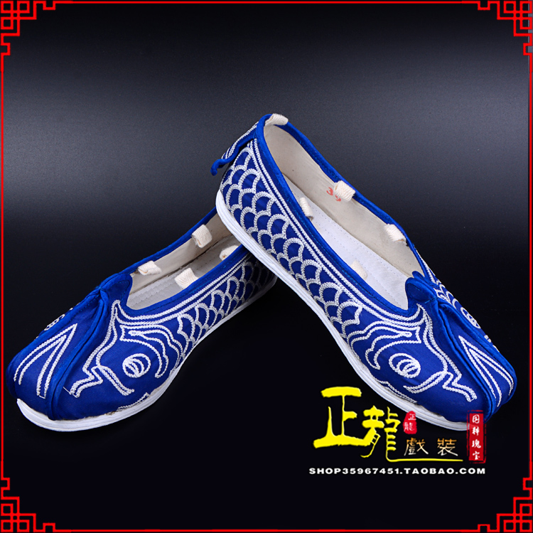 饶平戏鞋舞台演出鞋水路英雄三义斋布底鱼鳞洒