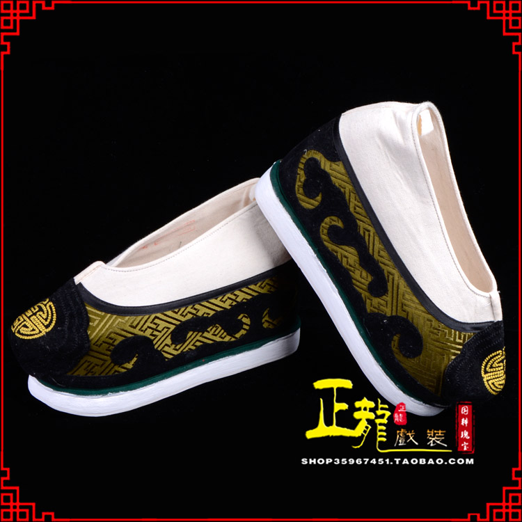 饶平戏鞋方口鞋老生鞋老旦鞋三义斋纸底内高福字履