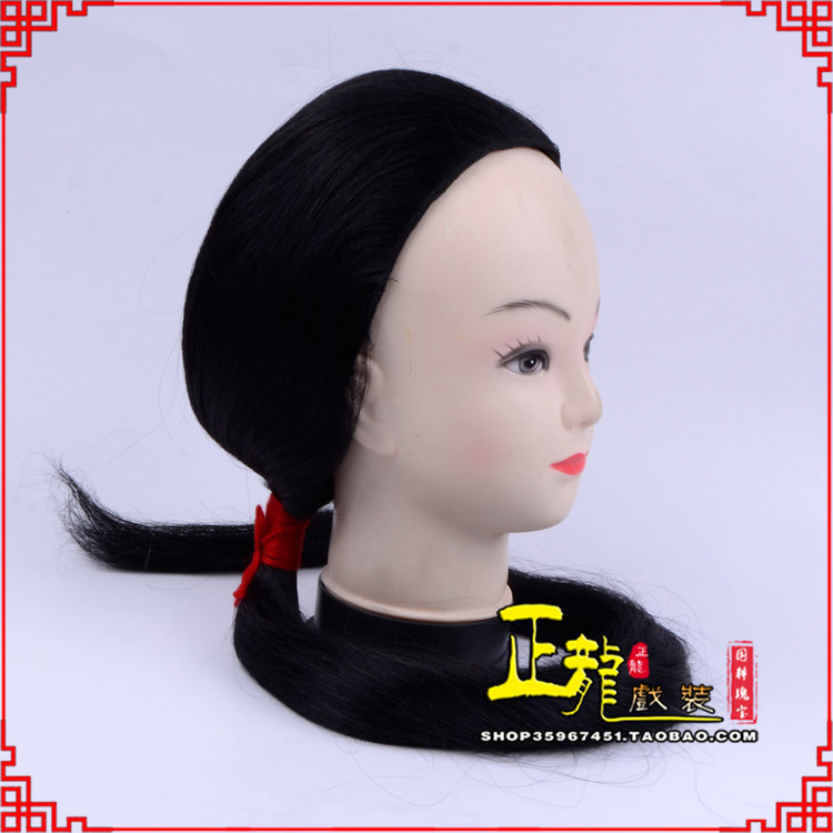 饶平古装影视演出头套花旦假发 真发古装发