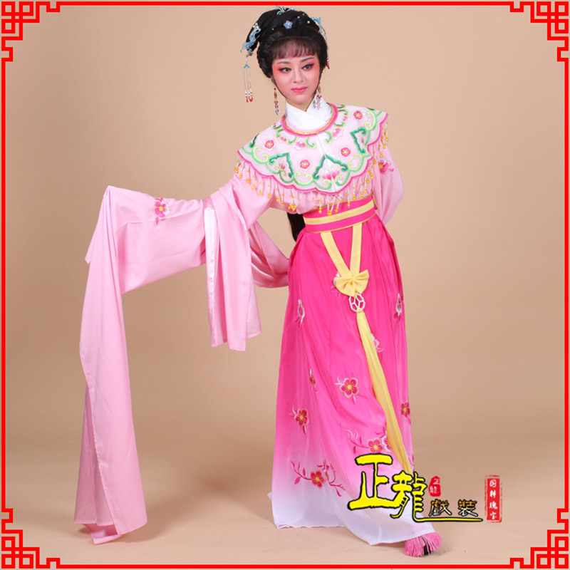 饶平水袖青衣练功花旦服 梅花古装衣